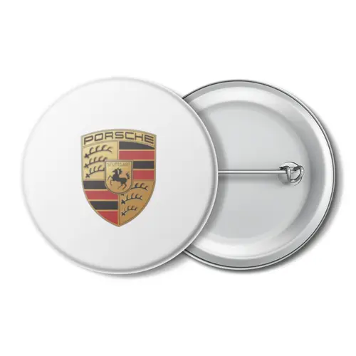 Заказать значки в Москве. Значок Porsche от DESIGNER   - готовые дизайны и нанесение принтов.