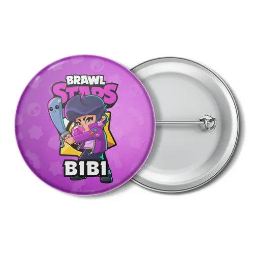 Заказать значки в Москве. Значок BRAWL STARS BIBI от geekbox - готовые дизайны и нанесение принтов.
