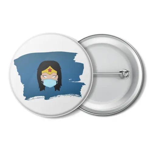 Заказать значки в Москве. Значок Чудо-женщина (Коллекция: Герои носят маски) от GeekFox  - готовые дизайны и нанесение принтов.