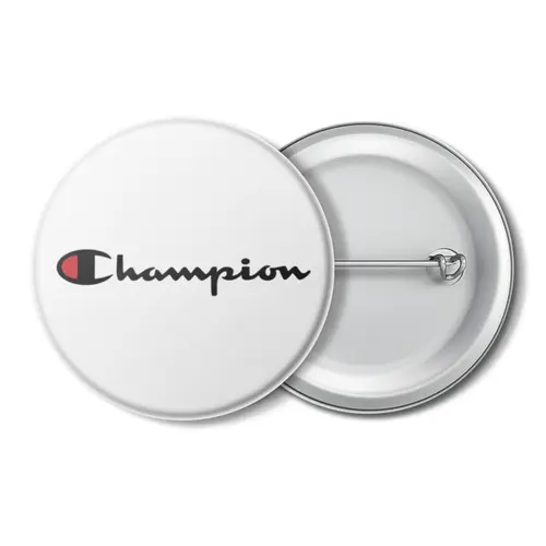 Заказать значки в Москве. Значок Champion от DESIGNER   - готовые дизайны и нанесение принтов.
