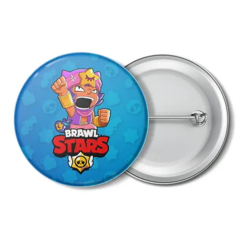 Заказать значки в Москве. Значок BRAWL STARS SANDY  от geekbox - готовые дизайны и нанесение принтов.