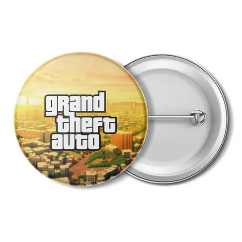 Заказать значки в Москве. Значок Grand Theft Auto от THE_NISE  - готовые дизайны и нанесение принтов.