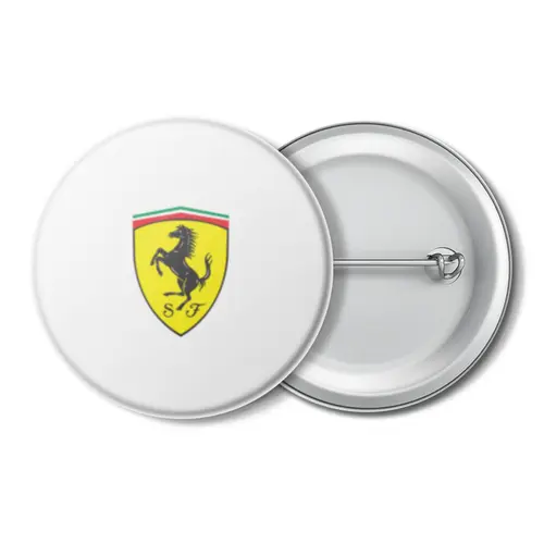 Заказать значки в Москве. Значок Ferrari  от DESIGNER   - готовые дизайны и нанесение принтов.