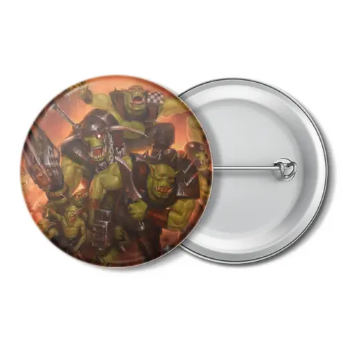 Заказать значки в Москве. Значок Орки (Warhammer 40k) от GeekFox  - готовые дизайны и нанесение принтов.