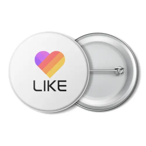 Заказать значки в Москве. Значок Like  от DESIGNER   - готовые дизайны и нанесение принтов.