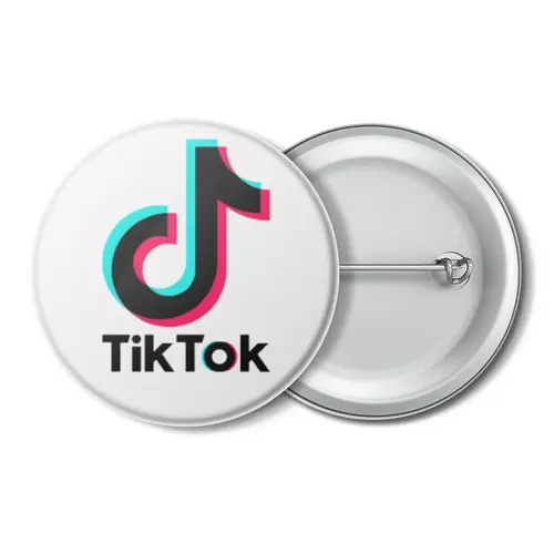 Заказать значки в Москве. Значок Tiktok от svetlo  - готовые дизайны и нанесение принтов.
