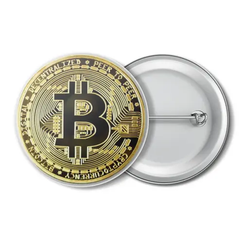 Заказать значки в Москве. Значок Биткоин от alexandrkarpovrf@gmail.com - готовые дизайны и нанесение принтов.