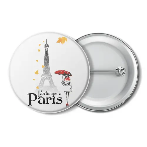Заказать значки в Москве. Значок Осень в Париже. от Zorgo-Art  - готовые дизайны и нанесение принтов.