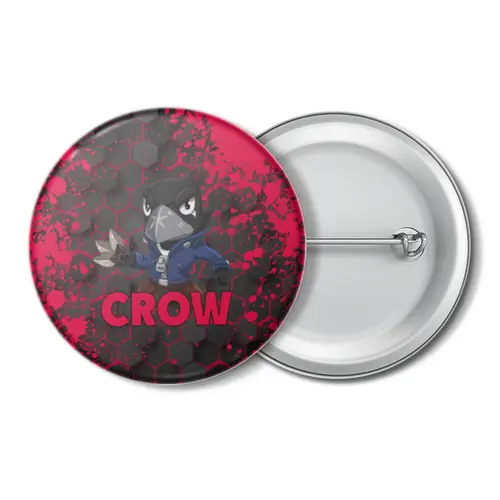 Заказать значки в Москве. Значок Brawl Stars Crow от weeert - готовые дизайны и нанесение принтов.