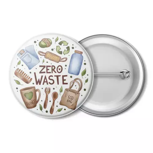 Заказать значки в Москве. Значок Zero waste от al_borisova@yahoo.com - готовые дизайны и нанесение принтов.