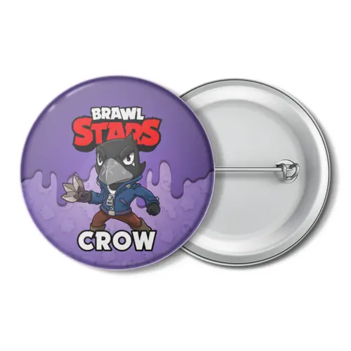 Заказать значки в Москве. Значок BRAWL STARS CROW от geekbox - готовые дизайны и нанесение принтов.
