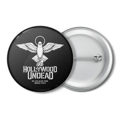 Заказать значки в Москве. Значок Hollywood Undead от geekbox - готовые дизайны и нанесение принтов.