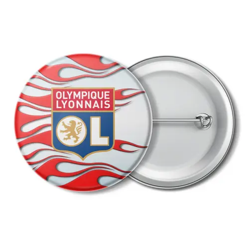Заказать значки в Москве. Значок Olympique Lyonnais от THE_NISE  - готовые дизайны и нанесение принтов.