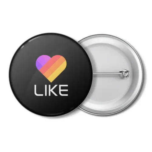 Заказать значки в Москве. Значок Like  от DESIGNER   - готовые дизайны и нанесение принтов.