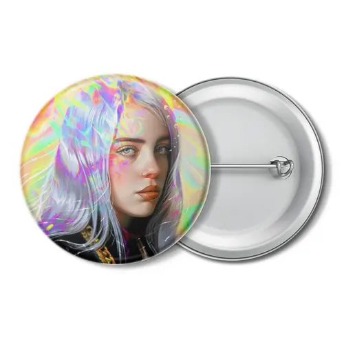 Заказать значки в Москве. Значок Billie Eilish от Jimmy Flash - готовые дизайны и нанесение принтов.