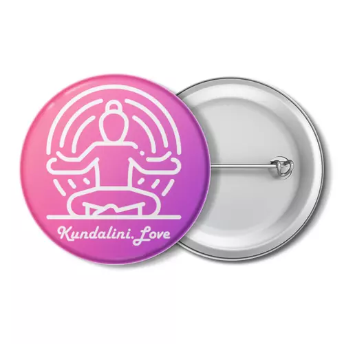 Заказать значки в Москве. Значок с логотипом Kundalini.Love от Олег Фунбаю - готовые дизайны и нанесение принтов.