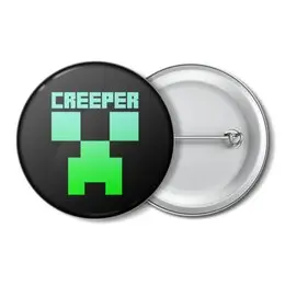 Заказать значки в Москве. Значок MINECRAFT CREEPER от vista12761@rambler.ru - готовые дизайны и нанесение принтов.