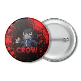 Заказать значки в Москве. Значок Brawl Stars Crow от weeert - готовые дизайны и нанесение принтов.