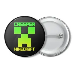 Заказать значки в Москве. Значок MINECRAFT CREEPER от vista12761@rambler.ru - готовые дизайны и нанесение принтов.