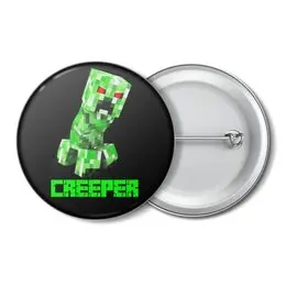 Заказать значки в Москве. Значок MINECRAFT CREEPER от weeert - готовые дизайны и нанесение принтов.