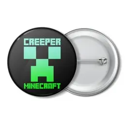 Заказать значки в Москве. Значок MINECRAFT CREEPER от vista12761@rambler.ru - готовые дизайны и нанесение принтов.