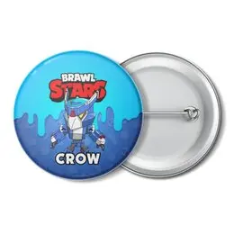 Заказать значки в Москве. Значок BRAWL STARS CROW от geekbox - готовые дизайны и нанесение принтов.