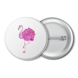 Заказать значки в Москве. Значок Розовый фламинго от Karina Kosyak - готовые дизайны и нанесение принтов.