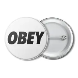 Заказать значки в Москве. Значок OBEY  от DESIGNER   - готовые дизайны и нанесение принтов.