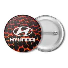 Заказать значки в Москве. Значок Hyundai от THE_NISE  - готовые дизайны и нанесение принтов.