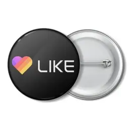 Заказать значки в Москве. Значок Like  от DESIGNER   - готовые дизайны и нанесение принтов.