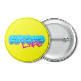 Заказать значки в Москве. Значок Second Life (вторая жизнь) от Дана Столыпина - готовые дизайны и нанесение принтов.