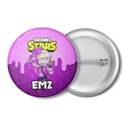 Заказать значки в Москве. Значок BRAWL STARS EMZ от geekbox - готовые дизайны и нанесение принтов.