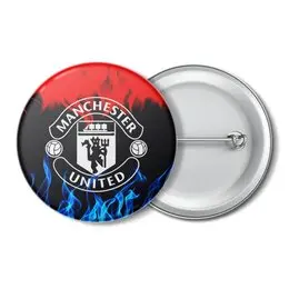 Заказать значки в Москве. Значок Manchester United от THE_NISE  - готовые дизайны и нанесение принтов.