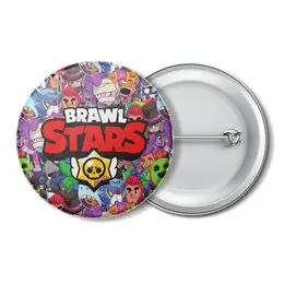 Заказать значки в Москве. Значок BRAWL STARS от geekbox - готовые дизайны и нанесение принтов.