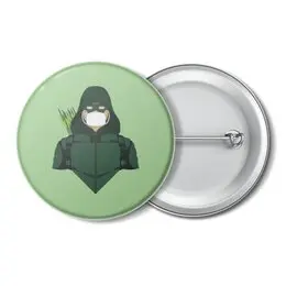 Заказать значки в Москве. Значок Зеленая стрела (Коллекция: Герои носят маски) от GeekFox  - готовые дизайны и нанесение принтов.