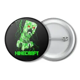 Заказать значки в Москве. Значок MINECRAFT CREEPER от weeert - готовые дизайны и нанесение принтов.