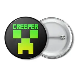 Заказать значки в Москве. Значок MINECRAFT CREEPER от vista12761@rambler.ru - готовые дизайны и нанесение принтов.