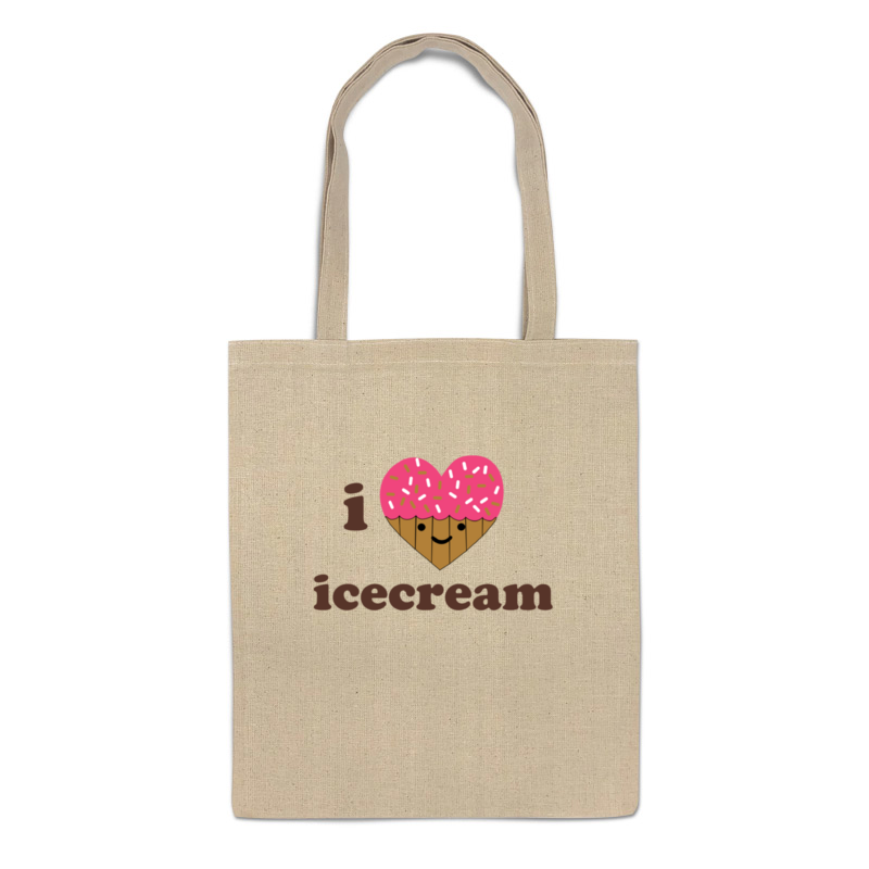 Printio Сумка I love icecream сумка кот мороженое белый