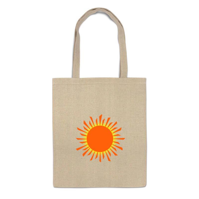 сумка оранжевое солнце бежевый Printio Сумка Оранжевое солнце
