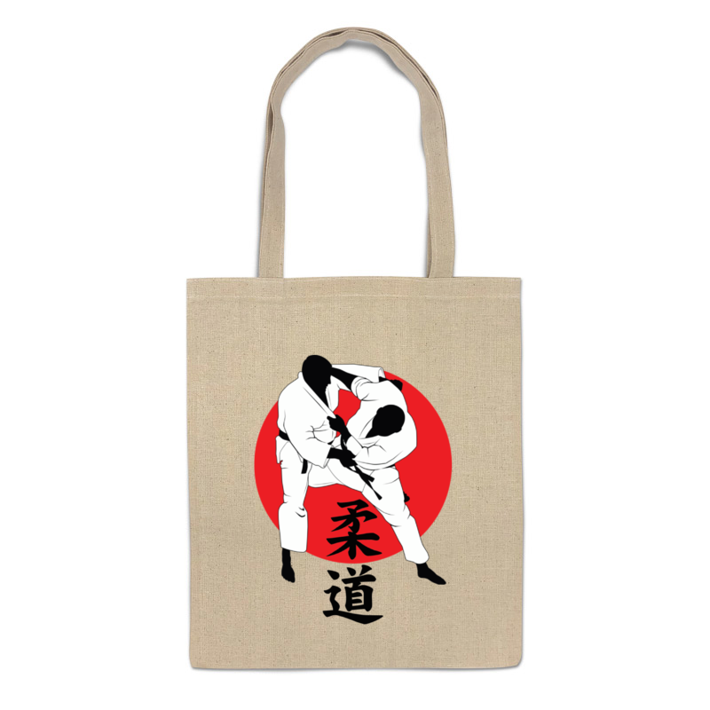 Printio Сумка Дзюдо judo бросок япония сумка катана и ветка сакуры на фоне красного солнца красный