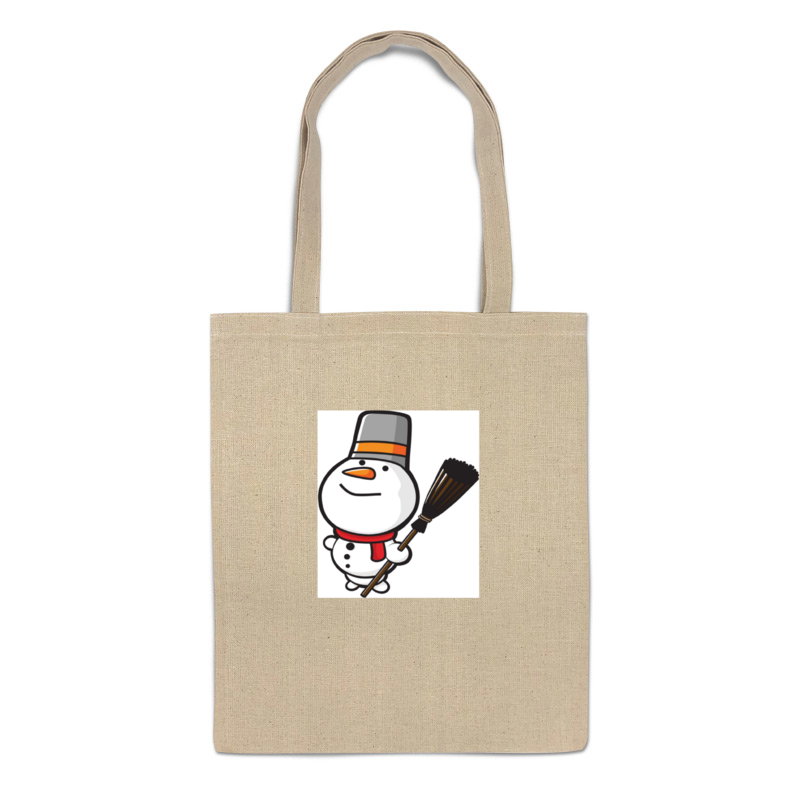 Printio Сумка Снеговик с метлой сумка музыка в голове оранжевый