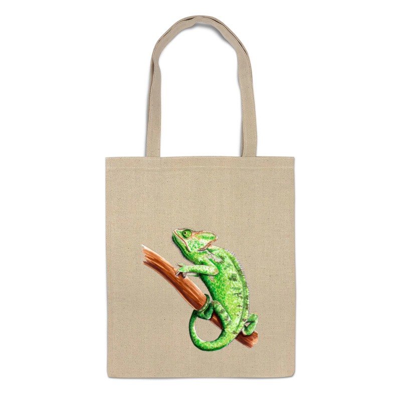 printio сумка зеленый хамелеон на ветке Printio Сумка Зеленый хамелеон на ветке