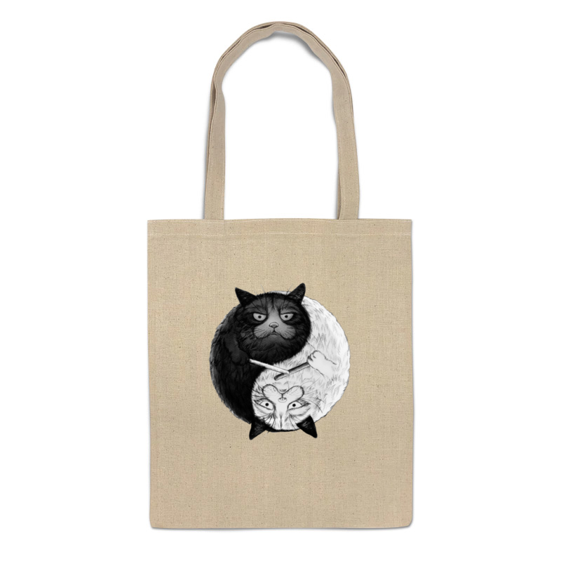 printio сумка угрюмый кот Printio Сумка Угрюмый кот инь-янь