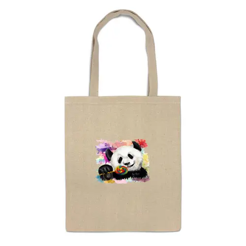 Заказать сумку в Москве. Сумка Панда с леденцом от artberry - готовые дизайны и нанесение принтов.