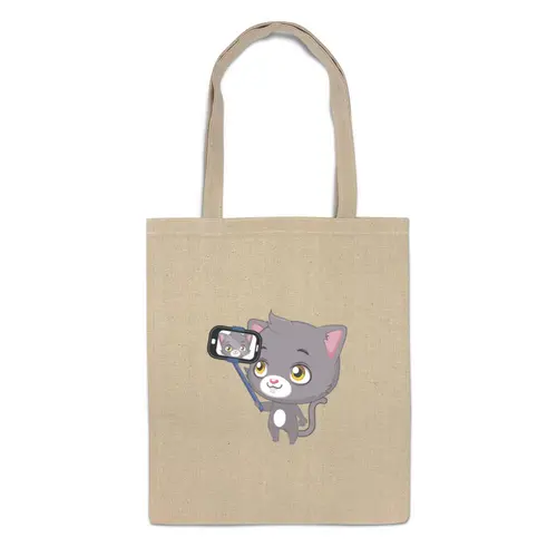 Заказать сумку в Москве. Сумка Селфи.Котёнок от Amerikanka - готовые дизайны и нанесение принтов.