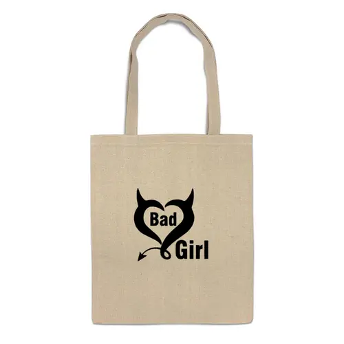 Заказать сумку в Москве. Сумка Bad girl (Плохая девченка) от Easy-store - готовые дизайны и нанесение принтов.