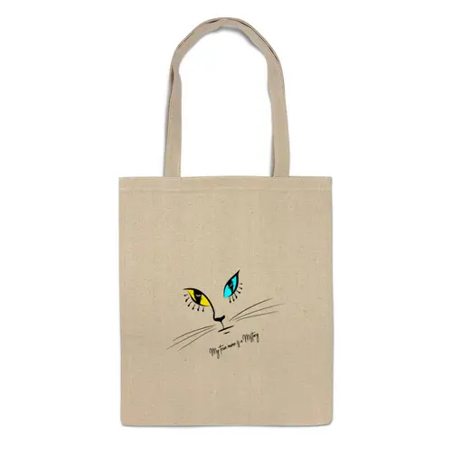 Заказать сумку в Москве. Сумка Загадочная кошка от ELENA ZHARINOVA - готовые дизайны и нанесение принтов.