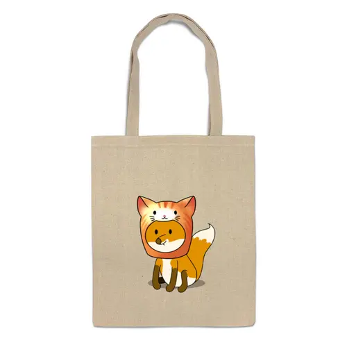 Заказать сумку в Москве. Сумка Лисенок в шапочке котика от Little Pets - готовые дизайны и нанесение принтов.