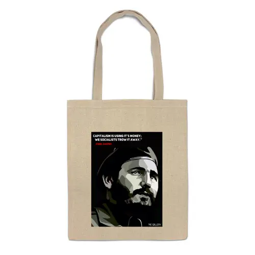 Заказать сумку в Москве. Сумка Фидель Кастро от thegallery - готовые дизайны и нанесение принтов.