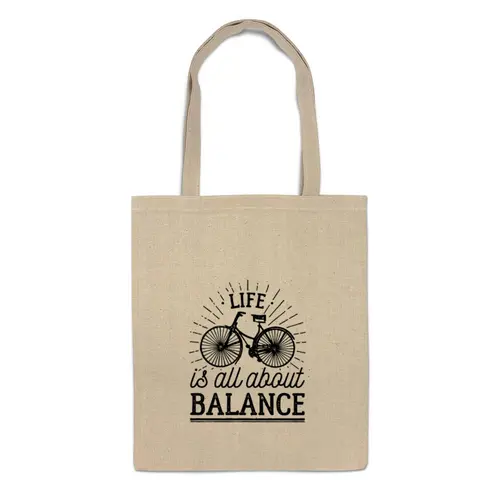 Заказать сумку в Москве. Сумка Life is all about balance! от zen4@bk.ru - готовые дизайны и нанесение принтов.